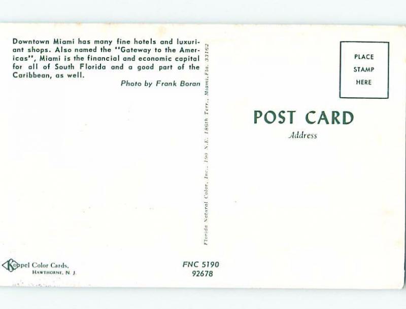 Pre-1980 GREETINGS FROM POSTCARD Miami Florida FL ho5692