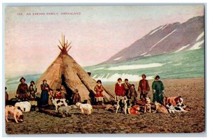 c1910's An Eskimo Family Scene Dogs Greenland GL Unposted Vintage Postcard 