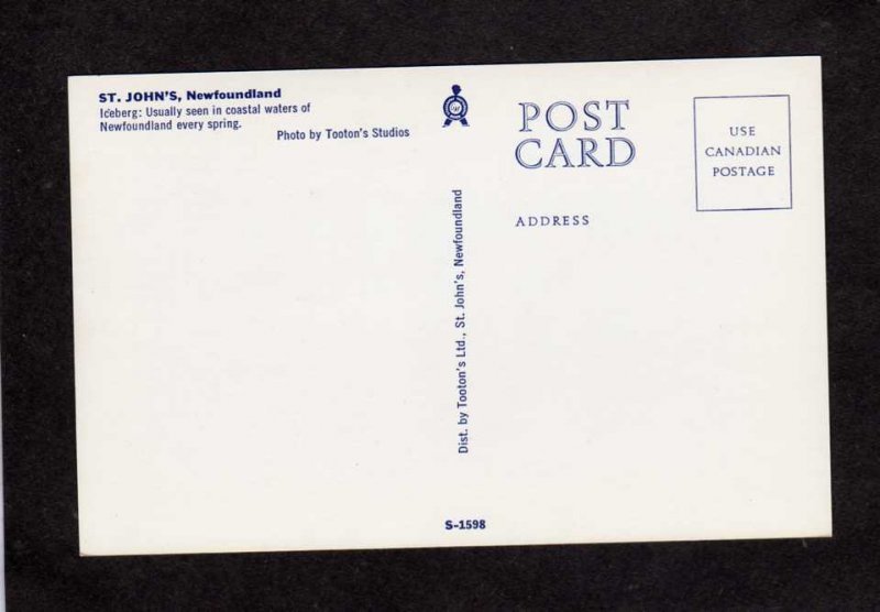 Iceberg St John John's Newfoundland Canada Carte Postale Postcard NL