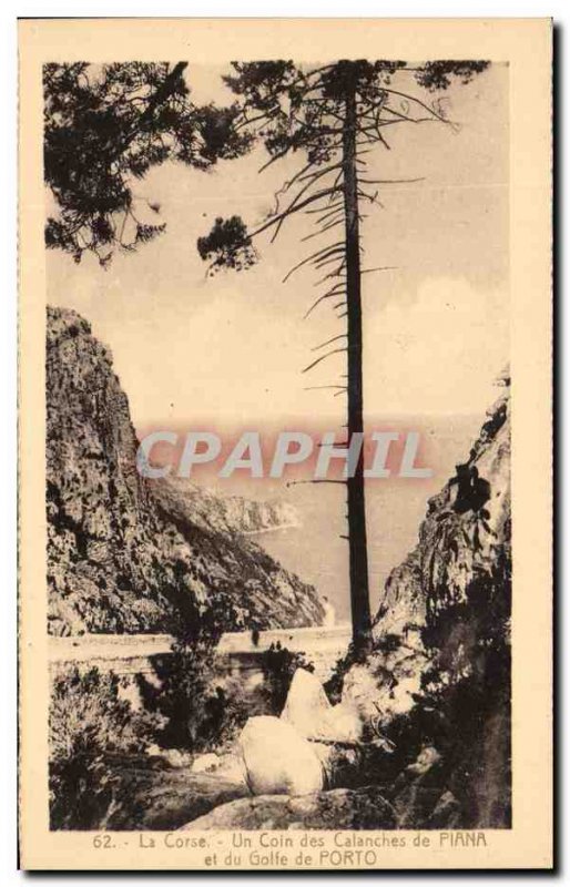 Old Postcard Corsica A Corner Creeks of Piana and the Gulf of Porto