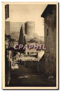 Old Postcard Villeneuve Avignon (Gard) An Old Street dominated by Fort St Andre