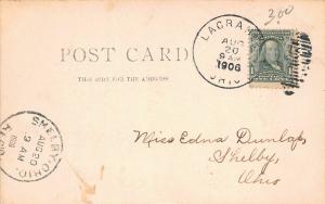 F65/ LaGrange Ohio RPPC Postcard 1906 Winter Church Stores 7