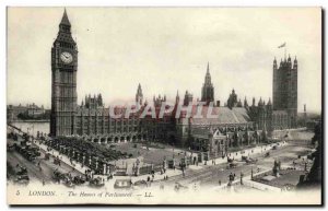 Postcard Old London The Houses of Parliament