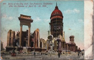 Ruins of the City Hall San Francisco California April 1906 Vintage Postcard C202