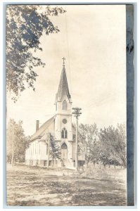c1910 View of A Church Building Wahoo Nebraska NE Posted RPPC Photo Postcard