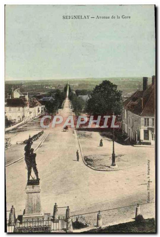 Postcard Old Seignelay Avenue de la Gare