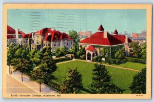 Baltimore Maryland MD Postcard Goucher College Building Exterior 1941 Vintage