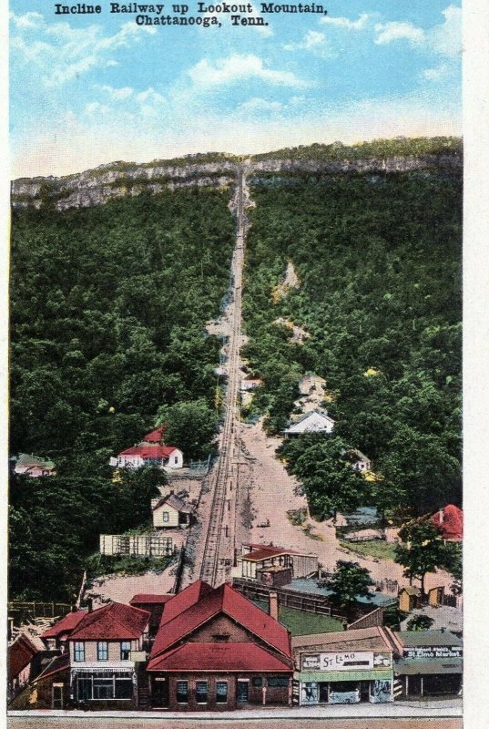 VTG 1930s Incline Railway Up Lookout Mountain Chattanooga Tennessee TN Postcard