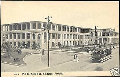 jamaica, KINGSTON, Public Buildings, TRAM (ca. 1910)