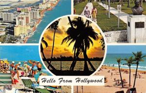 Hollywood Florida~5 Views~Monument @ Park~Beach Scenes~Waterfront~Palms @ Sunset