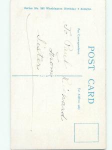 Divided-Back GEORGE WASHINGTON SCENE Patriotic Postcard AB0170