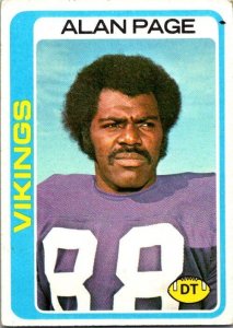 1978 Topps Football Card Alan Page Minnesota Vikings sk7506