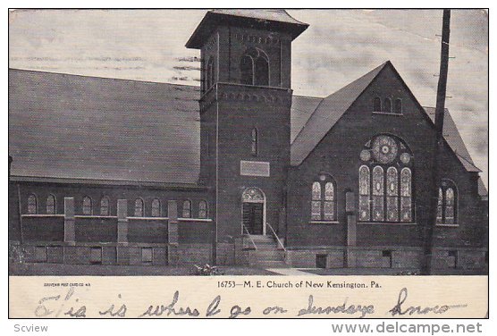 M.E. Church , NEW KENSINGTON , Pennsylvania , PU-1908