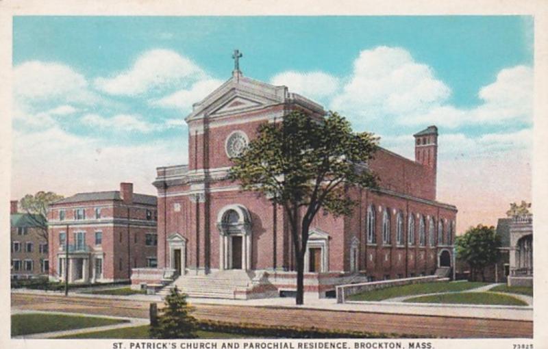 Massachusetts Brockton St Patrick's Church and Parochial Residence Curteich
