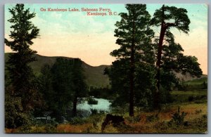 Postcard Kamloops Lake BC c1910s Sabonas (typo) Savonas Ferry on Kamloops Lake