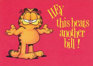 Jim Davis Garfield Hey This Beats Another Bill