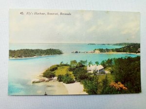 Vintage Postcard Ely's Harbour Somerset Bermuda Ocean Scene