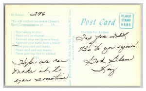 Postcard QSL Radio Card From Newberry S.C. South Carolina KANE-5589 