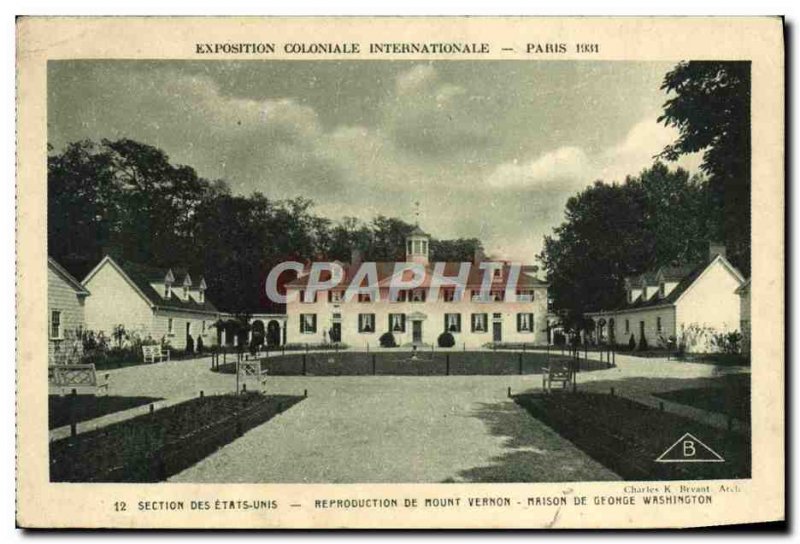 Old Postcard 1931 Paris International Colonial Exposition of the US Section H...