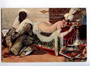 244338 HAREM Nude Slave HOOKAH Eunuch SCHLOSSER Vintage PC