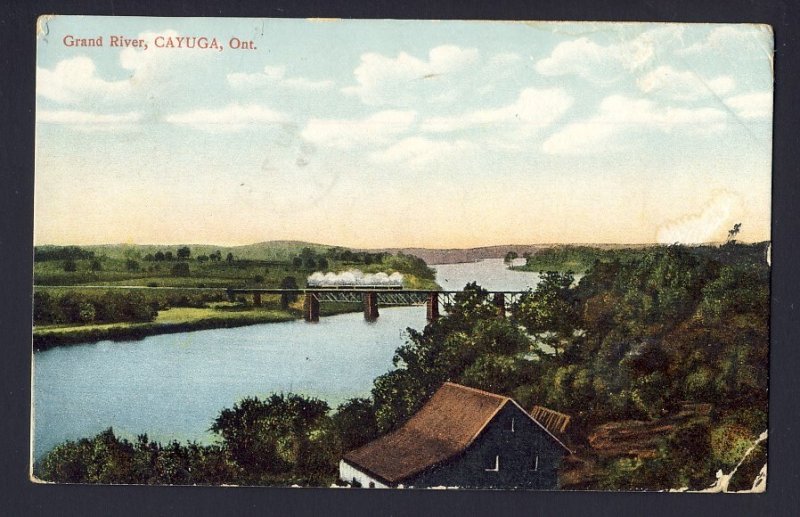 Grand River, CAYUGA, Ontario, Canada - pu 1909 Fisherville ONT