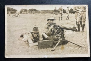 Mint Australia Postcard RPPC WWI Australian Soldiers With Bayonets