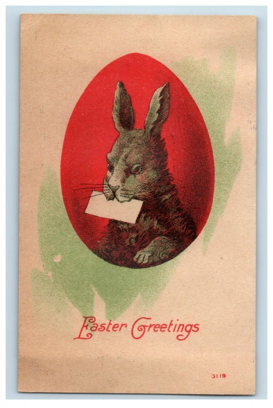 C.1905 Brown Easter Rabbits Bunnies Anthropomorphic Lot of 6 Postcards P2 