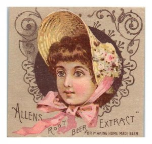 Allen's Root Beer Extract, Lowell, MA Victorian Trade Card *VT22