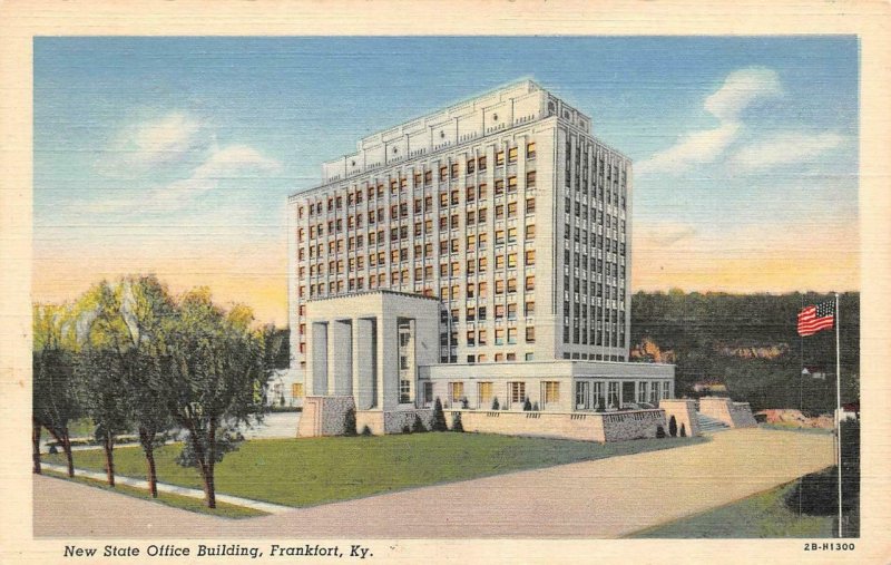 FRANKFORT, KY Kentucky  NEW STATE OFFICE BUILDING  1945 Curteich Linen Postcard