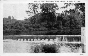 Willoughby Ohio 1954 Postcard View Of Dam Willoughby Pump Station