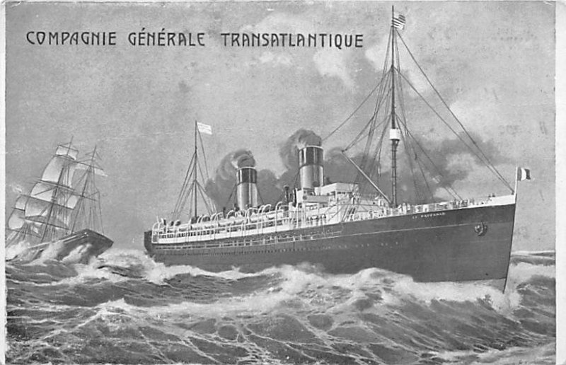 Campagnie Generale Transatlantique French Line Ship Unused 