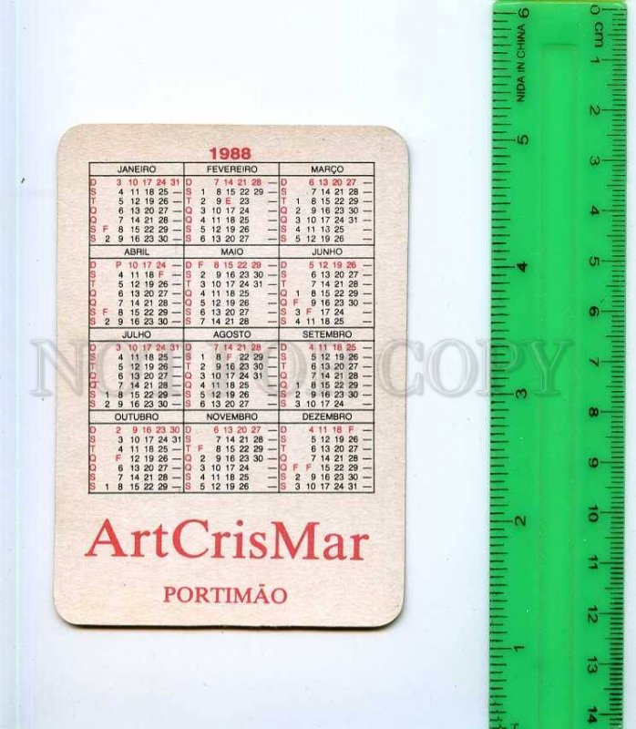 254408 MADONNA ArtCrisMar 1988 year Pocket CALENDAR