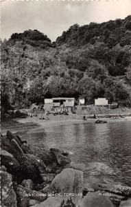 WATCOMBE BEACH TORQUAY DEVON UK CONCESSION STAND PHOTO POSTCARD