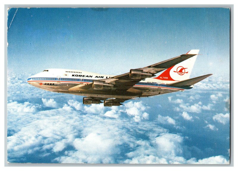 Postcard KAL Korean Air Lines Boeing 747SP Airline Issue Continental View Card