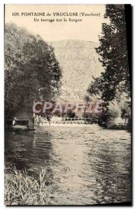 Old Postcard Fontaine De Vaucluse A Dam Sur La Sorgue