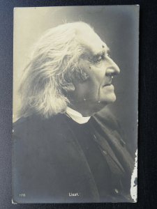 Musical Hungarian Composer FRANZ LISZT c1910 RP Postcard