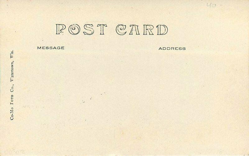 c1915 Rock Valley Sioux Iowa Main Street View Auto Garage Co-Mo RPPC Postcard