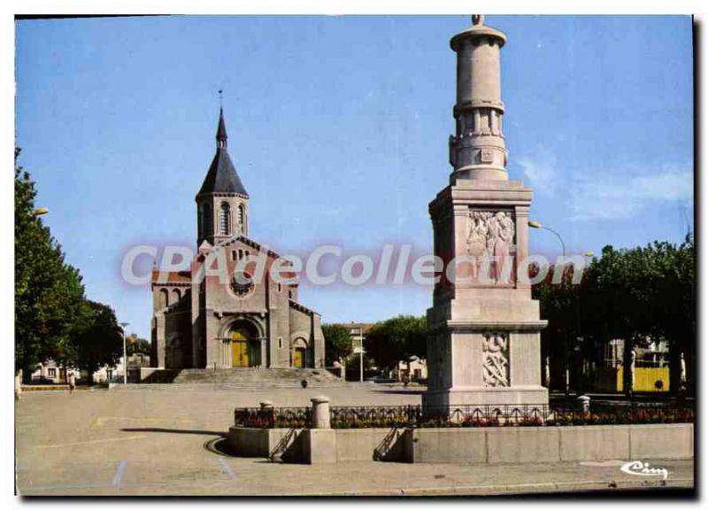 Postcard Modern Montceau les Mines S and L Place du Marche memorial 1914 1918...