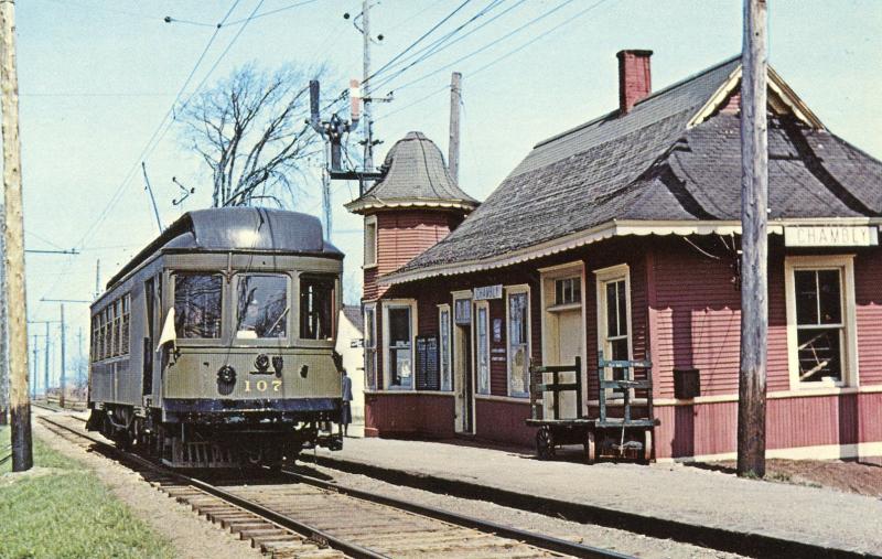 Canada - ON, Chambly. Railway Station and express/passenger car