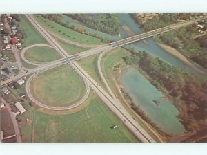 Pre-1980 RIVER SCENE Between Roscoe & Coshocton Ohio OH AE5615