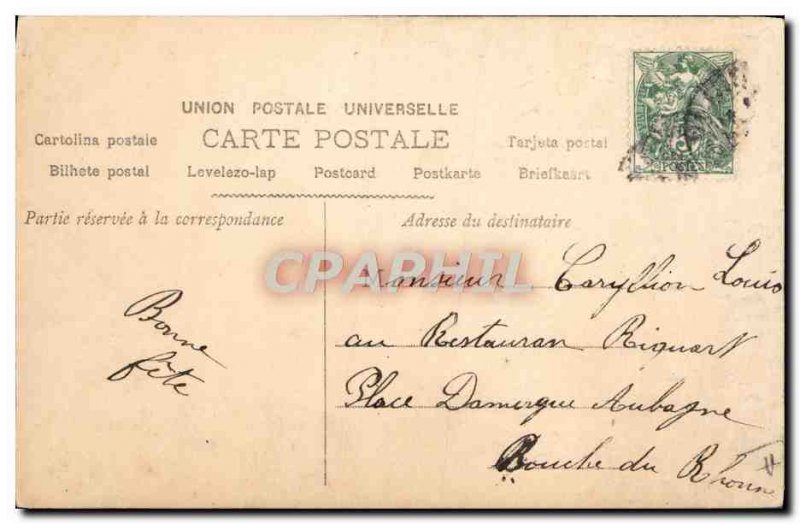 Old Postcard Fancy Man Louis Surname
