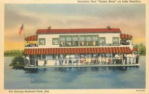 Arkansas Excursion Boat queen Mary Hot Springs Teich Woodcock Postcard 22-3176