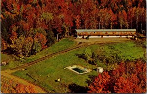 Vtg Tupper Lake New York NY Timber Lodge Motel Chrome View Postcard