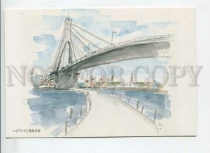 450972 JAPAN 1995 year POSTAL stationery bridge painting special cancellations