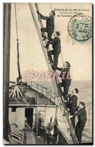 Postcard Old Boat Scenes of Life War has the edge & # 39assaut mats