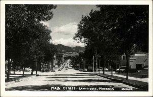 Lewistown Montana MT Main Street Real Photo Vintage Postcard