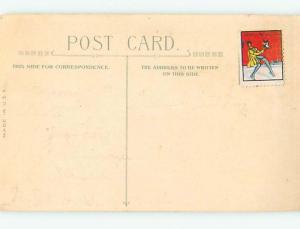 Unused Divided-Back christmas LANTERN HANDS BY THE HOLLY o4452