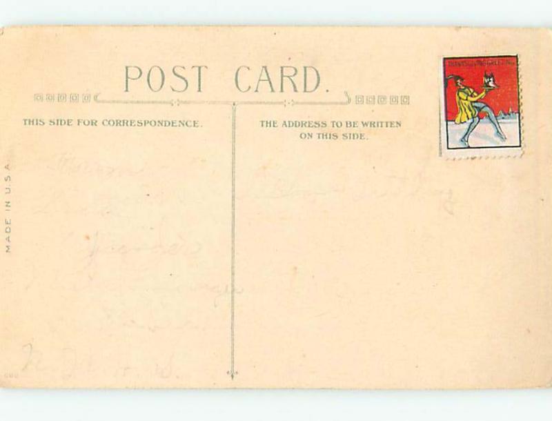 Unused Divided-Back christmas LANTERN HANDS BY THE HOLLY o4452