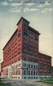 Vintage Postcard 1918 The New YMCA Building Largest And Most Complete Detroit MI