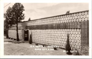 Real Photo Postcard B.H. Reptile Gardens in Rapid City, South Dakota